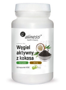 Aliness Węgiel Aktywny z Kokosa 300mg 100 vcaps.