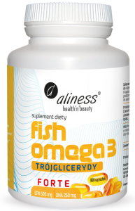 Aliness Fish Omega 3 Forte Trójglicerydy 500/250 mg 60 caps.