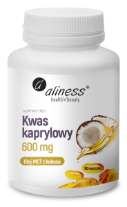 Aliness Kwas Kaprylowy (60% C8) 600 mg 90 caps.