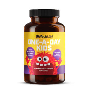 BioTech One A Day Kids 90 tabl. Truskawka Malina