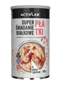 Activlab Super Śniadanie Białkowe Płatki Owsiane i Ryżowe Truskawka 500 g