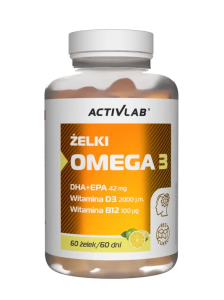 Activlab Żelki Omega 3 60 żelek Limonka Cytryna