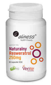 Aliness Naturalny Resweratrol Veri-Te 250mg 60 vcaps.