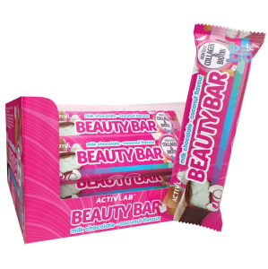 25x Activlab Beauty Bar 50 g Milk Chocolate Coconut